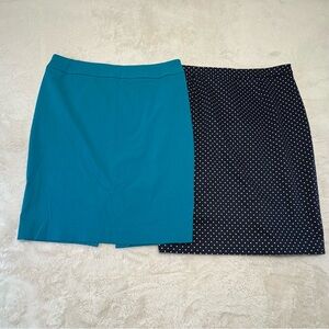 Cleo Teal and Black Pencil Skirt Set Size Small